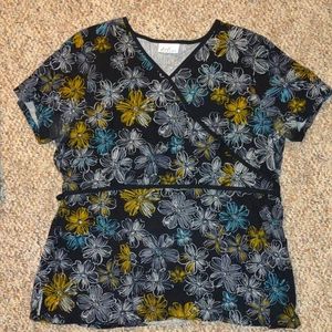 Floral scrub shirt- tons of scrubs bundle and save